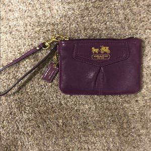 Purple coach wristlet